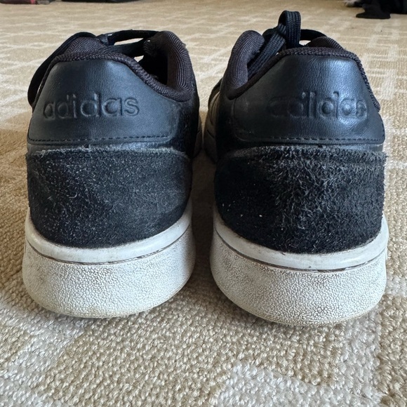 Adidas Classic 3-Stripe Low Top Leather Sneakers Retro Streetwear Black 10.5 - Picture 11 of 13